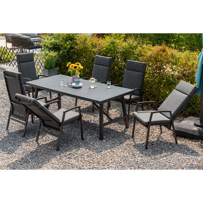 *JETZT VORBESTELLEN* Komfort und Design! 7 tlg. Aluminium Dining Move Set Arctic mit verstellbarer Rückenlehne