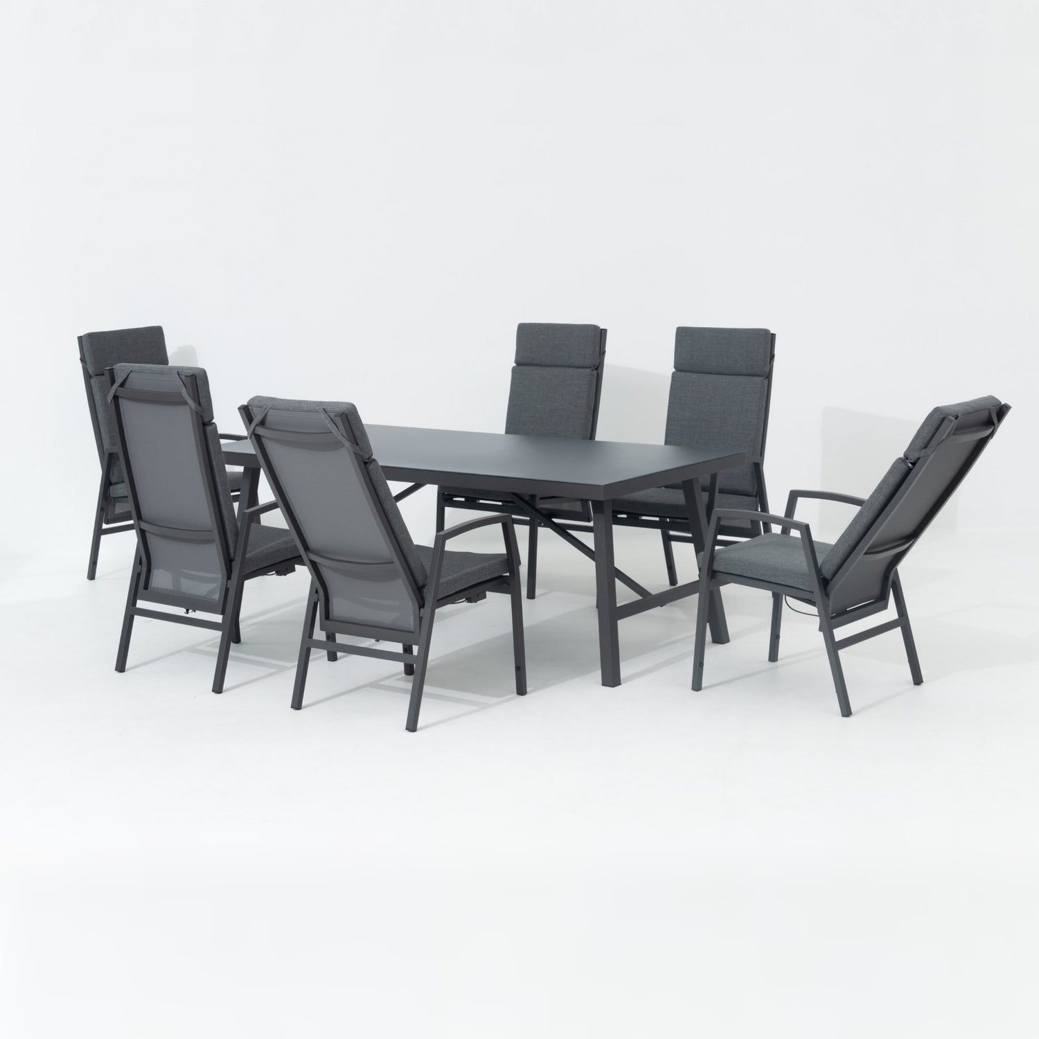 *JETZT VORBESTELLEN* Komfort und Design! 7 tlg. Aluminium Dining Move Set Arctic mit verstellbarer Rückenlehne