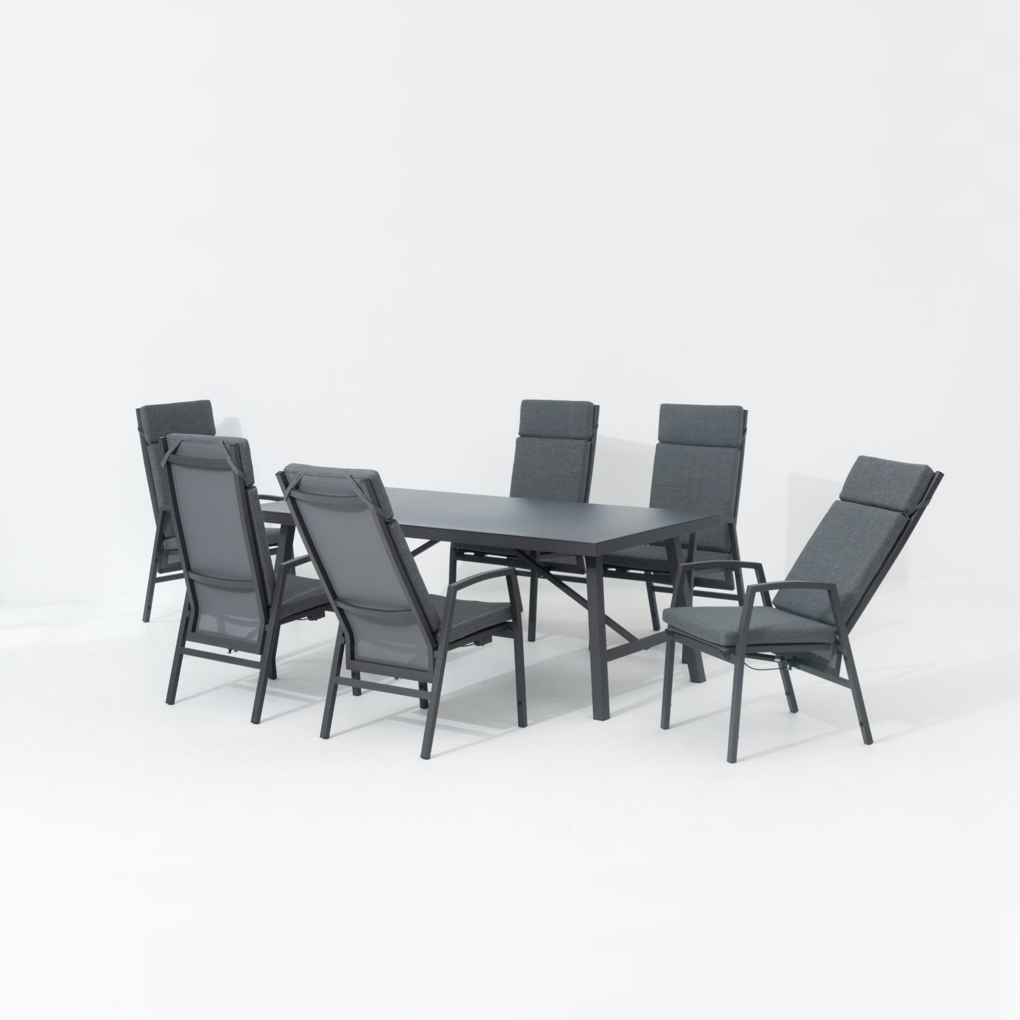 *JETZT VORBESTELLEN* Komfort und Design! 7 tlg. Aluminium Dining Move Set Arctic mit verstellbarer Rückenlehne