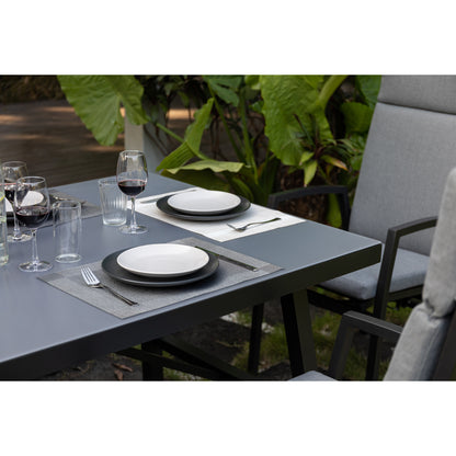 Komfort und Design! 7 tlg. Aluminium Dining Move Set Arctic mit verstellbarer Rückenlehne