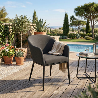 Outdoor Dining Sessel Eclipse LIKA-TEX® 100% wetterfest lava (anthrazit)