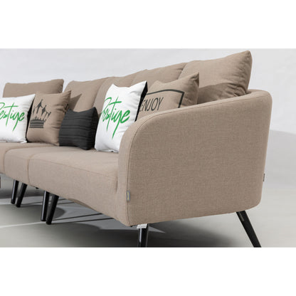 XXXL Outdoor Lounge Set Riviera 100% wetterfest mit LIKA-TEX® Bezug sand