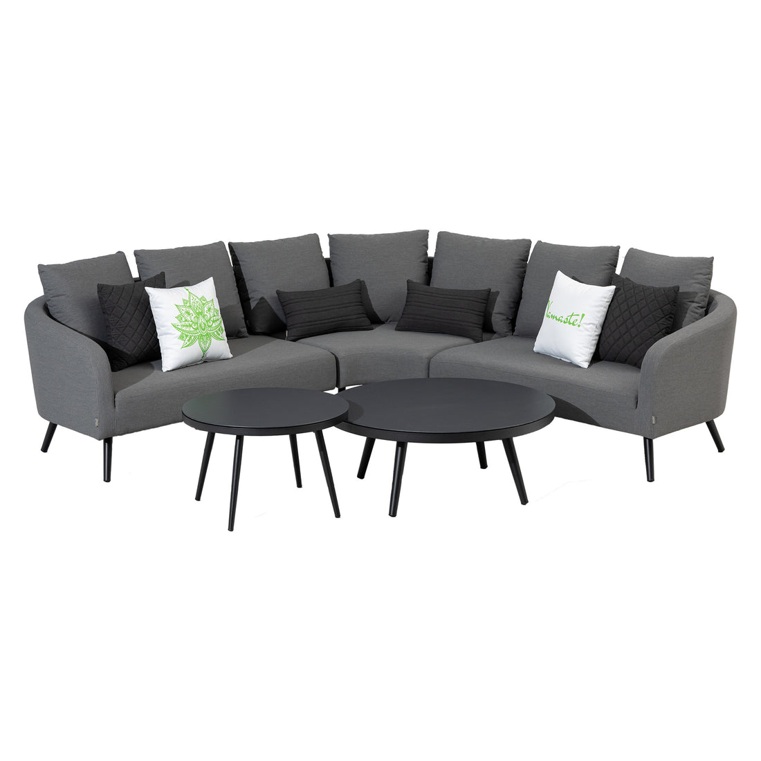 LUXUS PUR! Lounge Set Voyage 100% LIKA-TEX® Bezug in ash (grau)