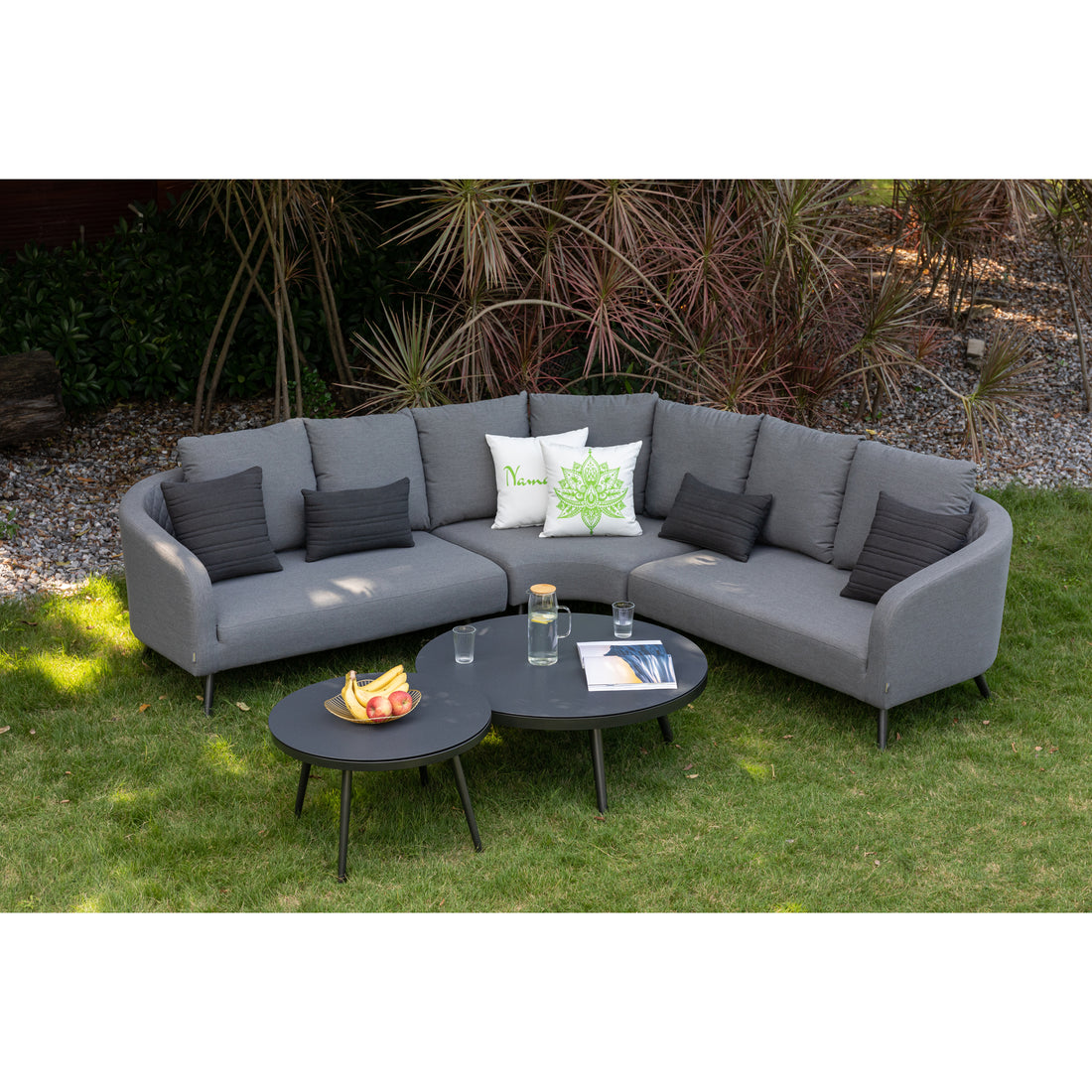 LUXUS PUR! Lounge Set Voyage 100% LIKA-TEX® Bezug in ash (grau)