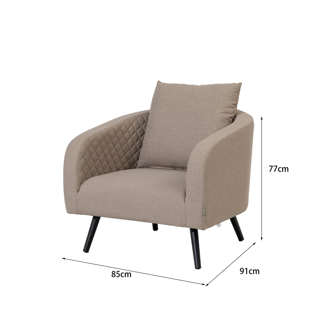 Outdoor Lounge Sessel Heritage 100% wetterfest LIKA-TEX® in Sand