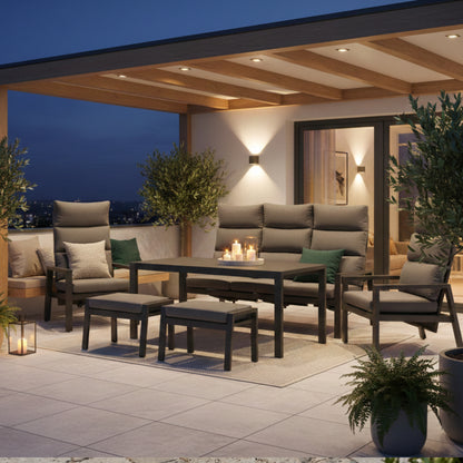 🌼FRÜHLINGS-ANGEBOT🌼 Business Class für den Garten: Dining Lounge Set Sundown  / Rücken stufenlos verstellbar