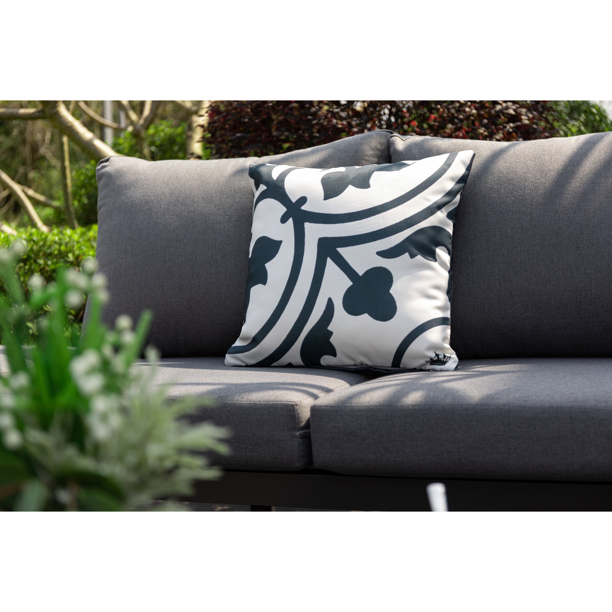 4 tlg. Luxus Alu Multifunktions- Lounge Set Tesoro inkl. Sonnenliege und Hocker