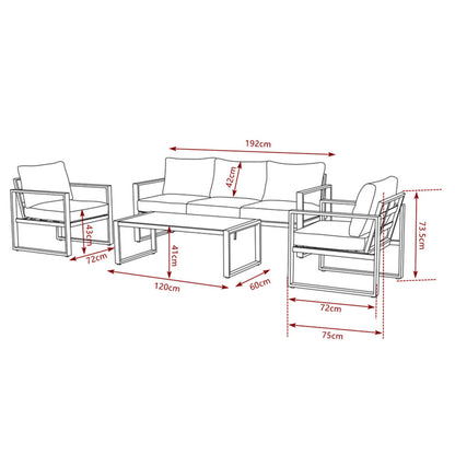 Aluminium Lounge Set Luzern