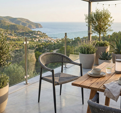 Natürlich modern – Essgruppe Luis &amp; Avantage 210 cm Tisch – Modernes Outdoor-Dining für 6 Personen