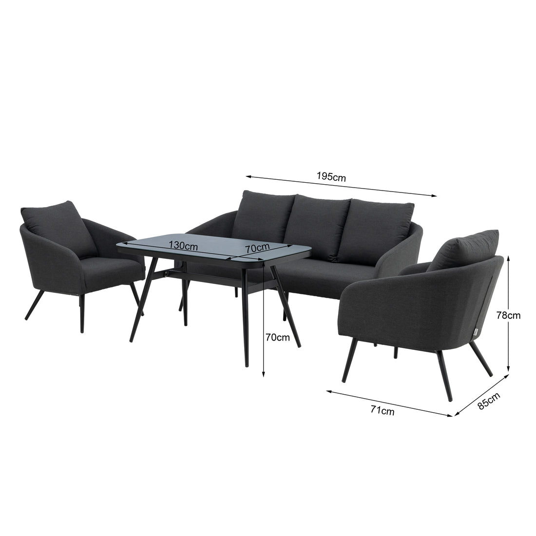 Outdoor Lounge Set Pulse LIKA-TEX® Bezug