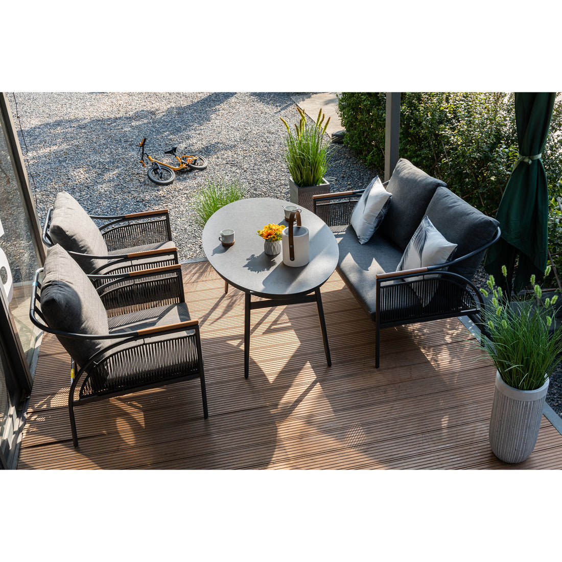 Italienischer Chic! Komfort Dining Lounge Set Valencia / sehr bequem &amp; einladend