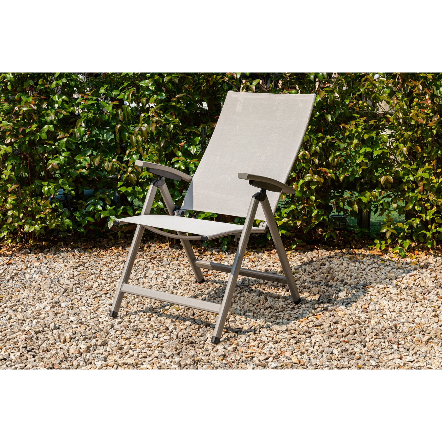 Premium Klappsessel Avantage creme beige / moon - mehrfach verstellbar / bis 150 KG