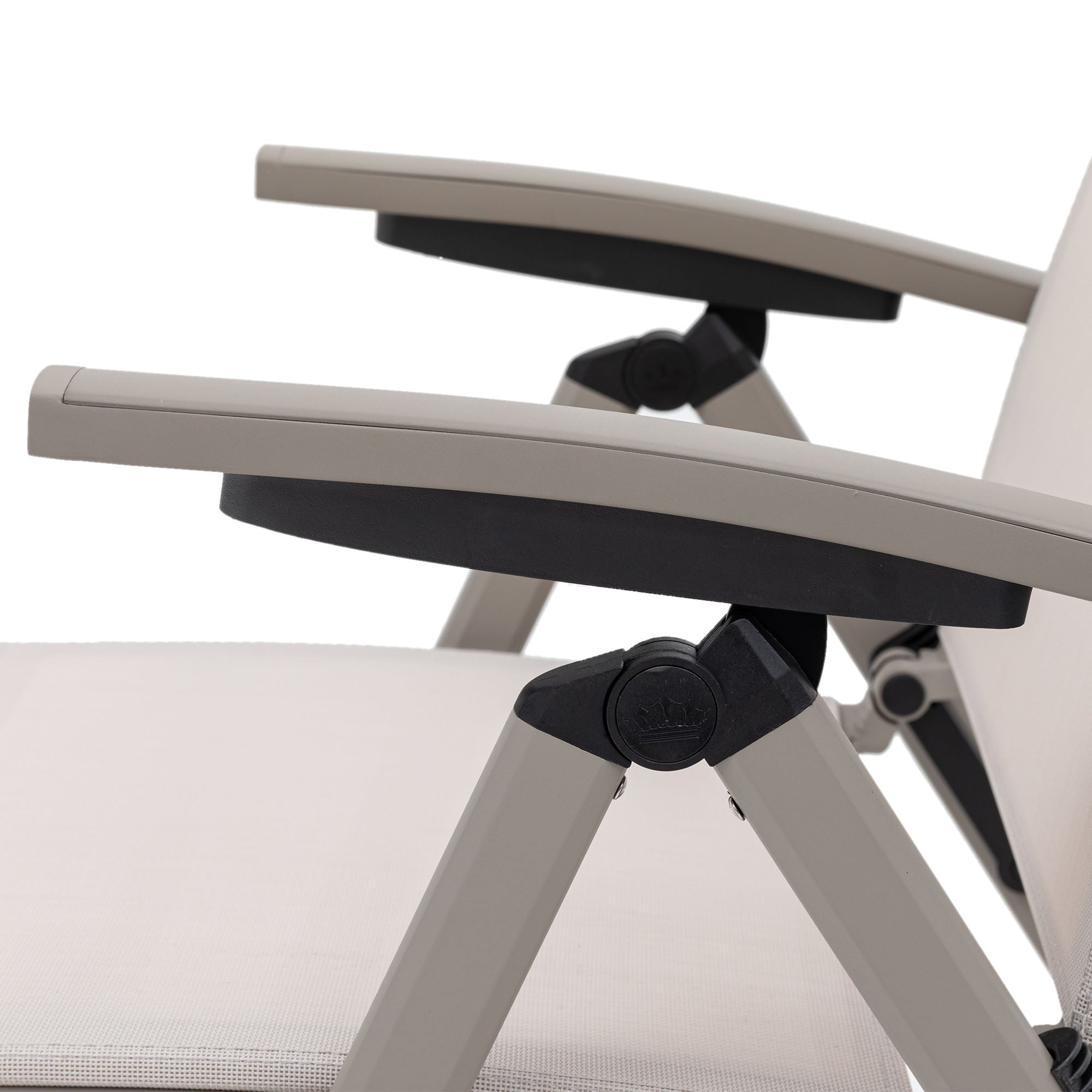 Premium Klappsessel Avantage creme beige / moon - mehrfach verstellbar / bis 150 KG