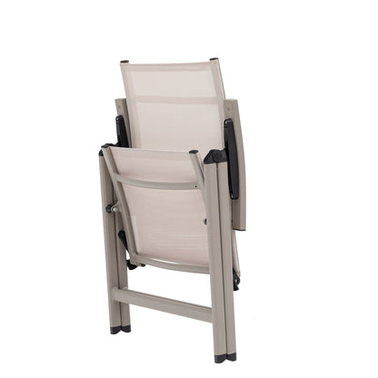 Premium Klappsessel Avantage creme beige / moon - mehrfach verstellbar / bis 150 KG