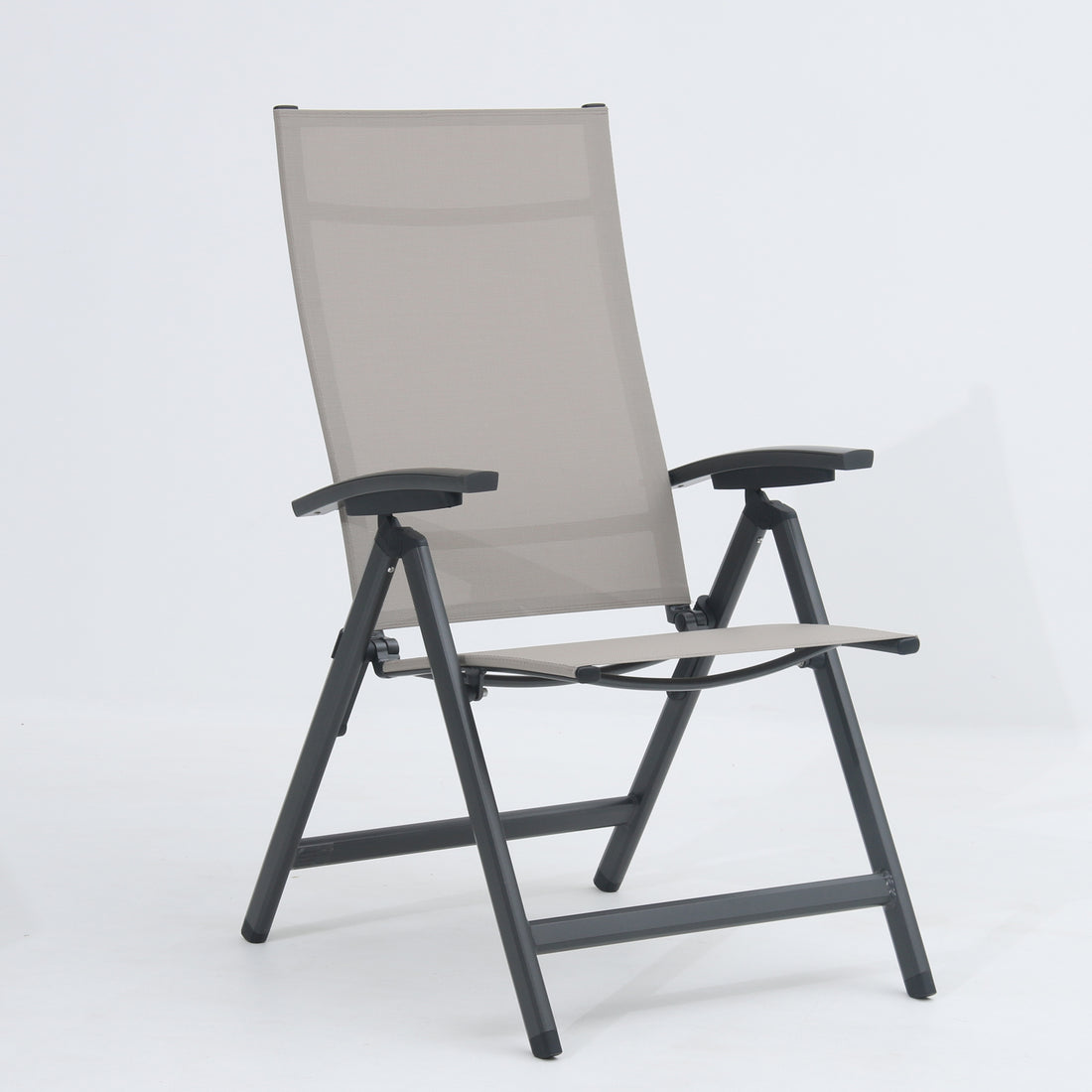 Premium Klappsessel Avantage anthrazit / mocca - mehrfach verstellbar / bis 150 KG