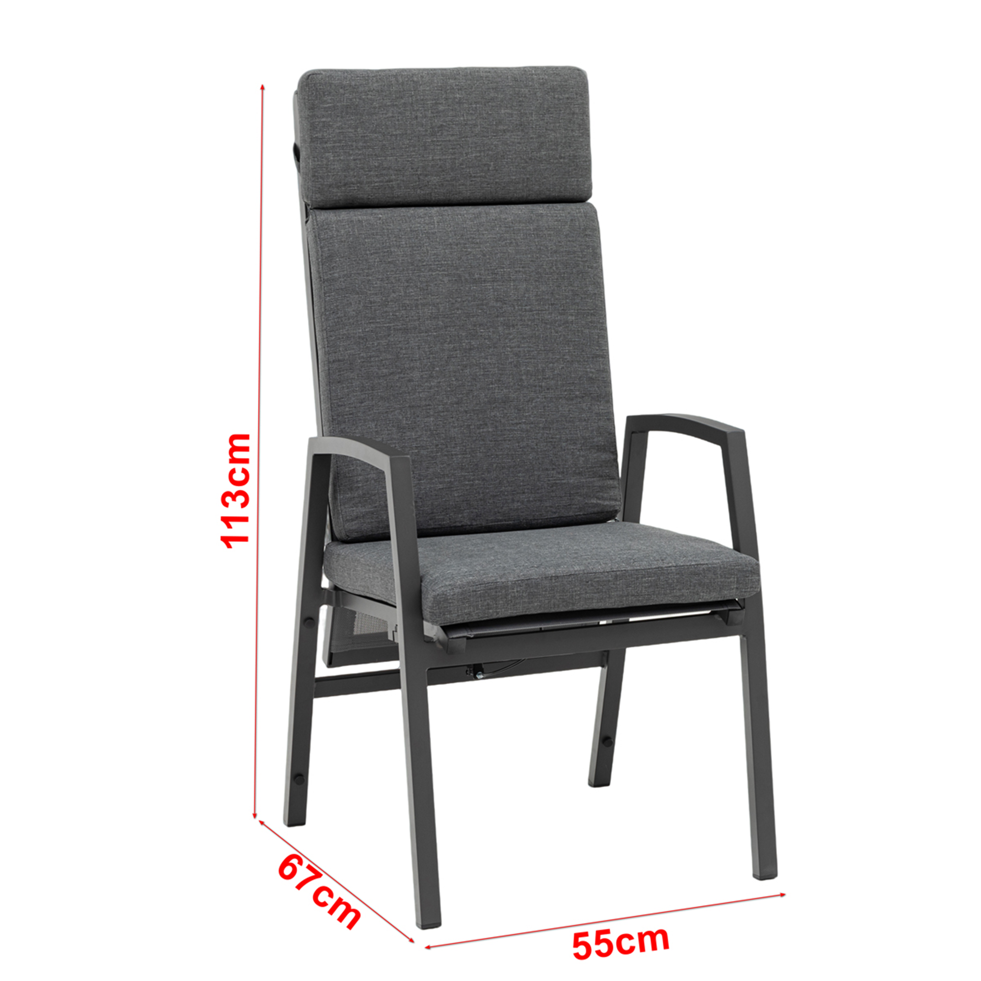 🌼FRÜHLINGS-ANGEBOT🌼  MADRI NERO SET UND 2 x ARCTIC MOVE SESSEL -Alu / Polyrope Cord Dining Ecklounge Set Madri Nero Deluxe 3in1 Funktion variabel stellbar absenkbare Armlehnen