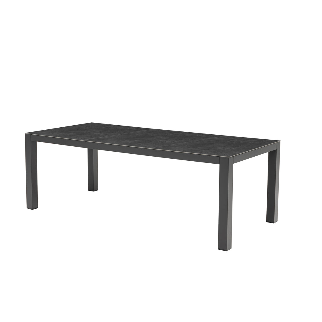 Premium Tisch Madri Nero 220 x 100 x 75cm / Aluminium Gestell kombiniert mit einer Sinteres Stone Tischplatte