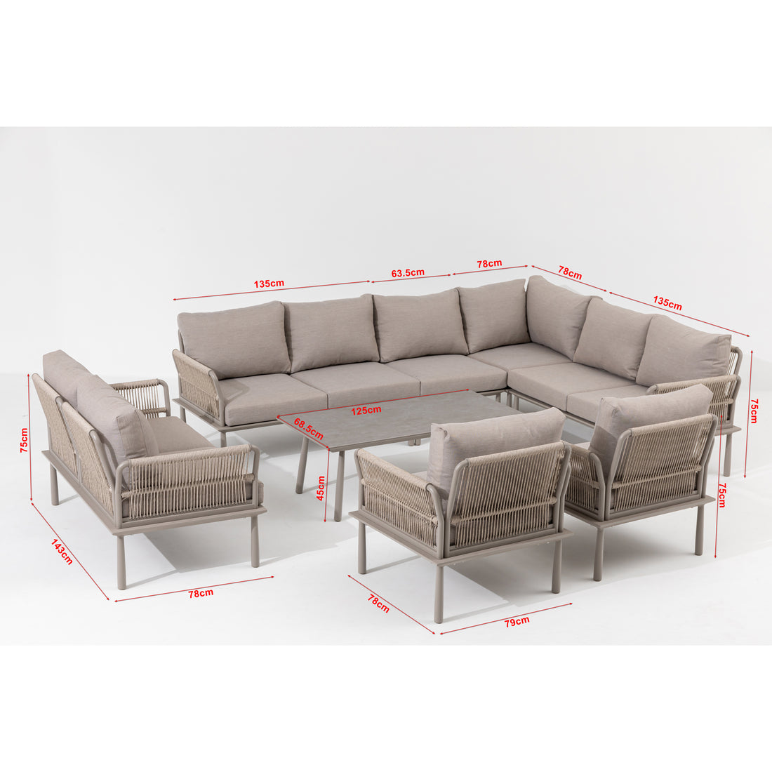 Aluminium Lounge Set Madri