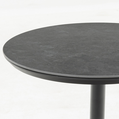 Premium Beistelltisch Madri Nero / Aluminium Gestell kombiniert mit Sintered - Stone Tischplatte