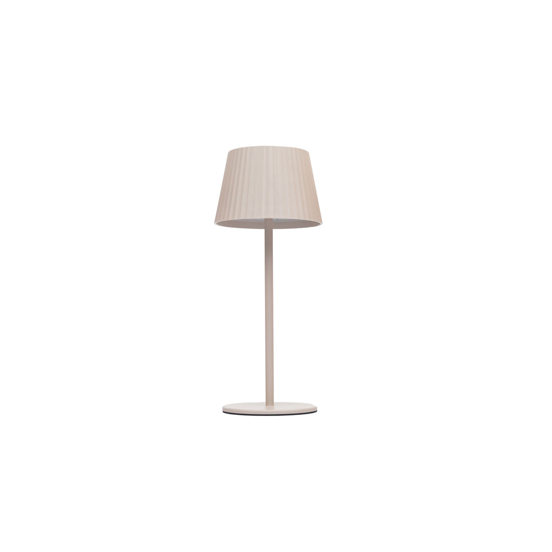 Moderne Solar LED Lampe POLARIS – mobil, dimmbar &amp; elegant - taupe /beige