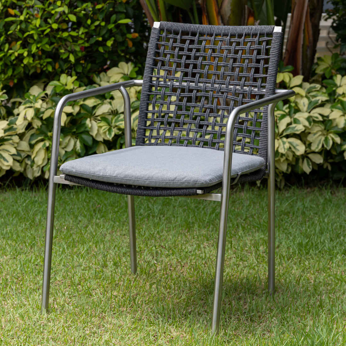 Premium Edelstahl Sessel Vogue, edel & gemütlich