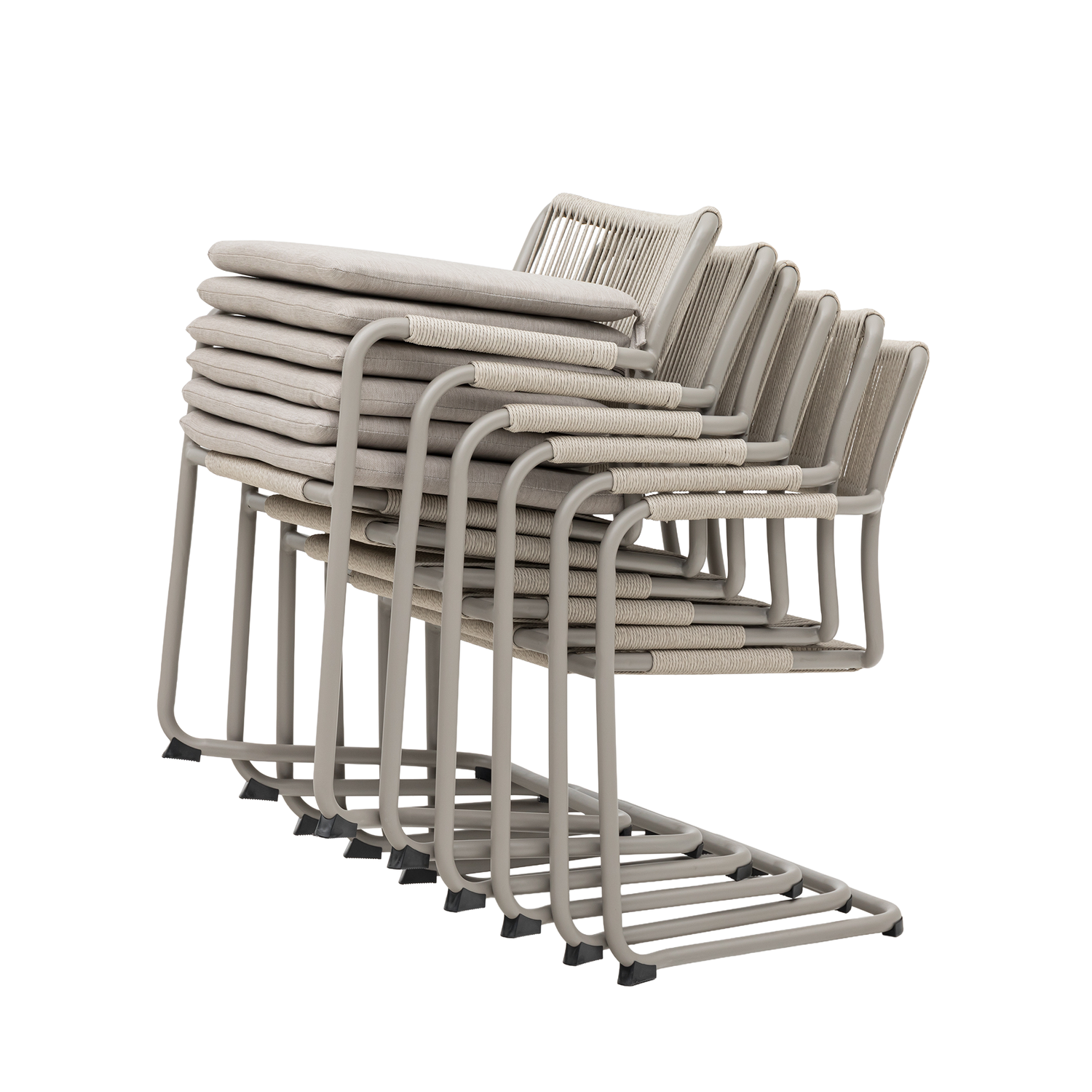 Gemütliches verweilen! Dining Schwingersessel Madri Polyrope Cord creme/beige
