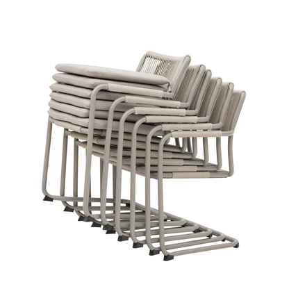 Gemütliches verweilen! Dining Schwingersessel Madri Polyrope Cord creme/beige