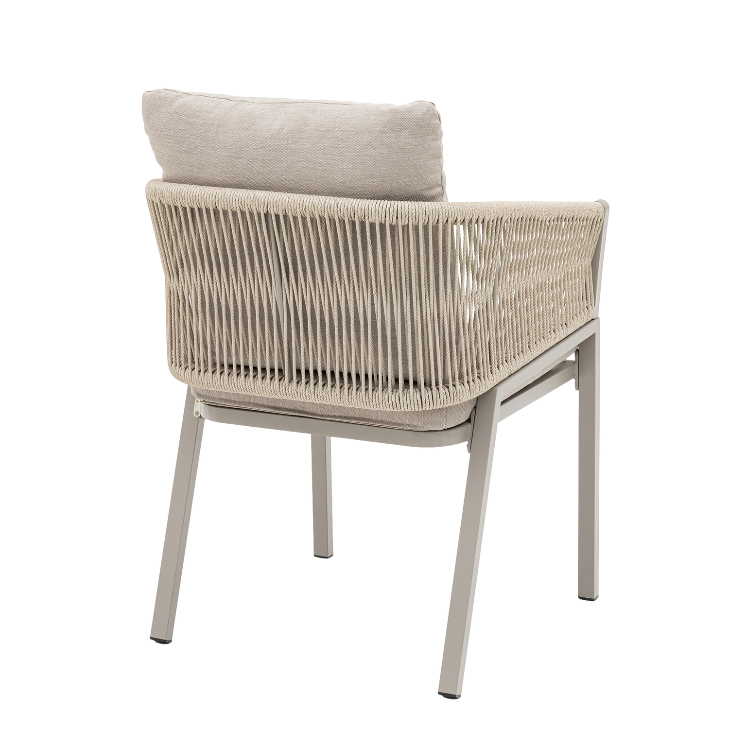 Aluminium / Polyrope Cord Dining Sessel Madri (creme/beige)