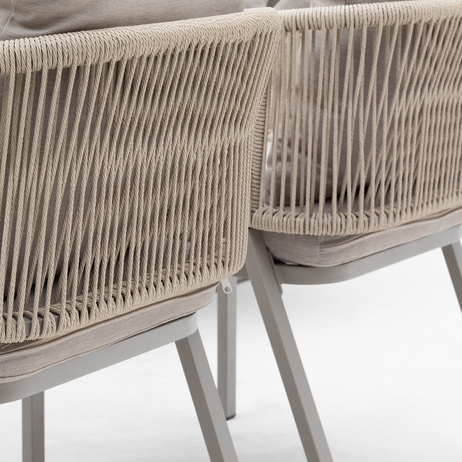 Aluminium / Polyrope Cord Dining Sessel Madri (creme/beige)