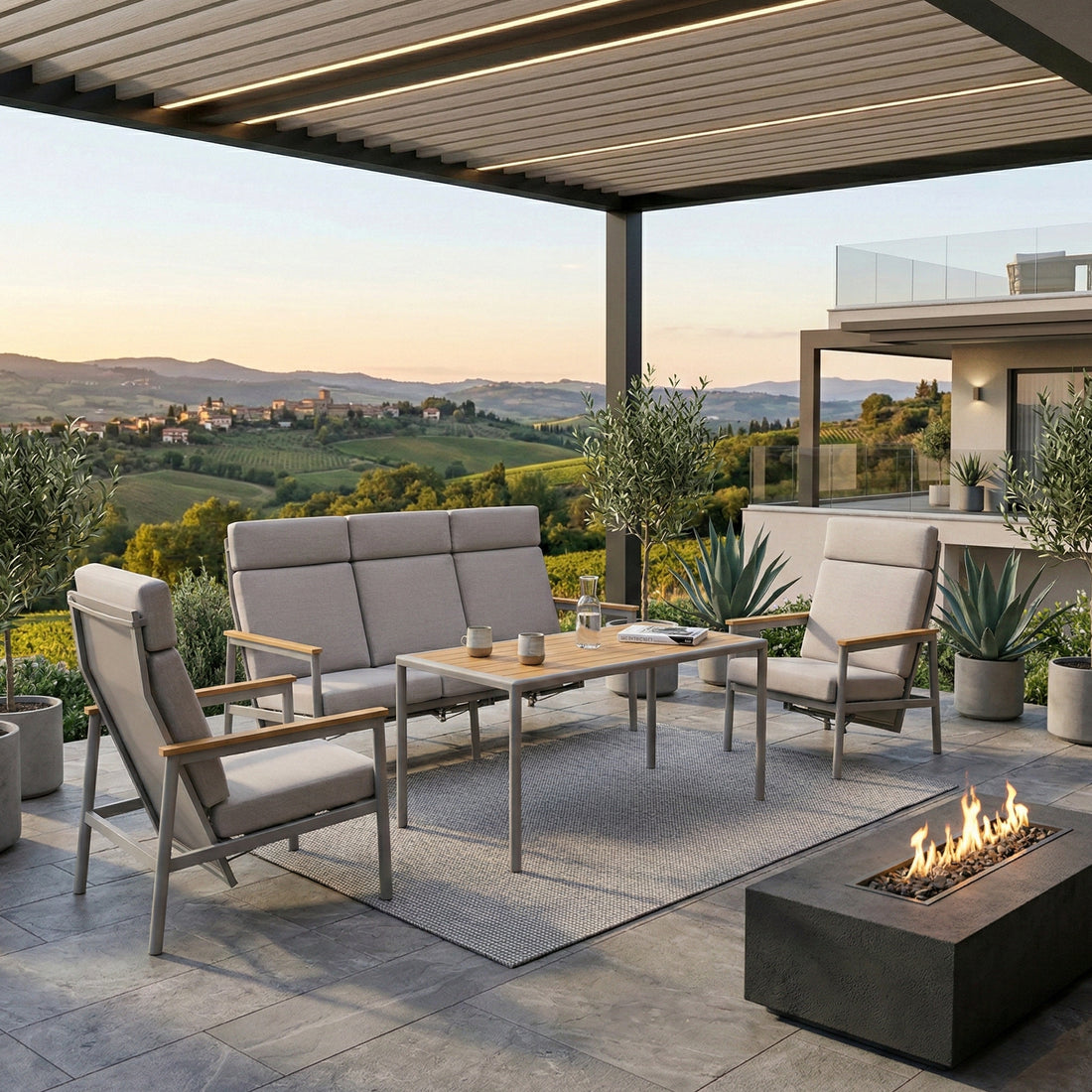 LUST AUF NEUES?! Alu Dining Lounge Move Set Solea mit stufenlos verstellbaren Rückenlehnen