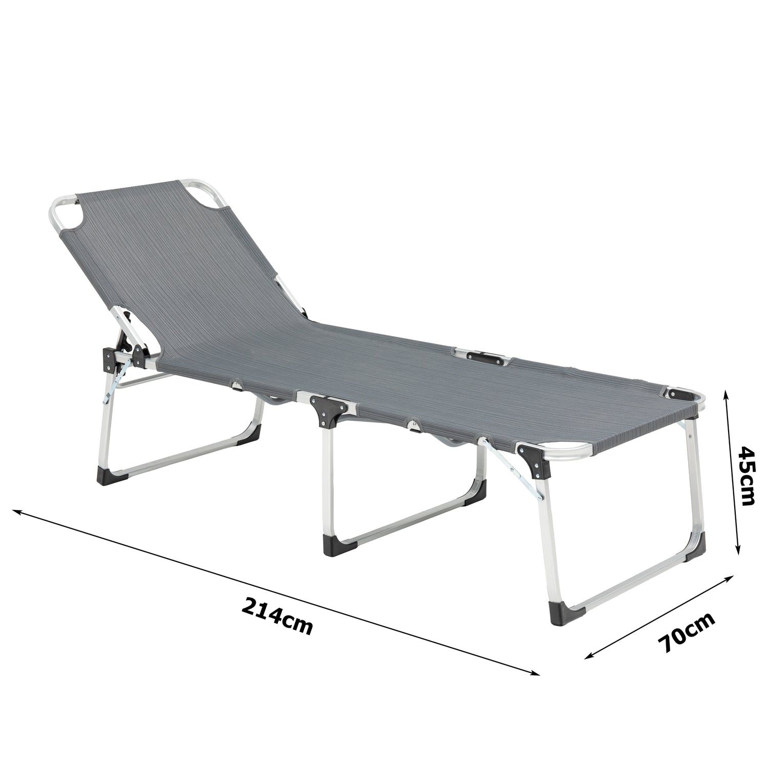 🌼FRÜHLINGS-ANGEBOT🌼 Aluminium Dreibeinliege De Luxe XL -extra hoher Einstieg 214x70x45cm - einfach verstaubar