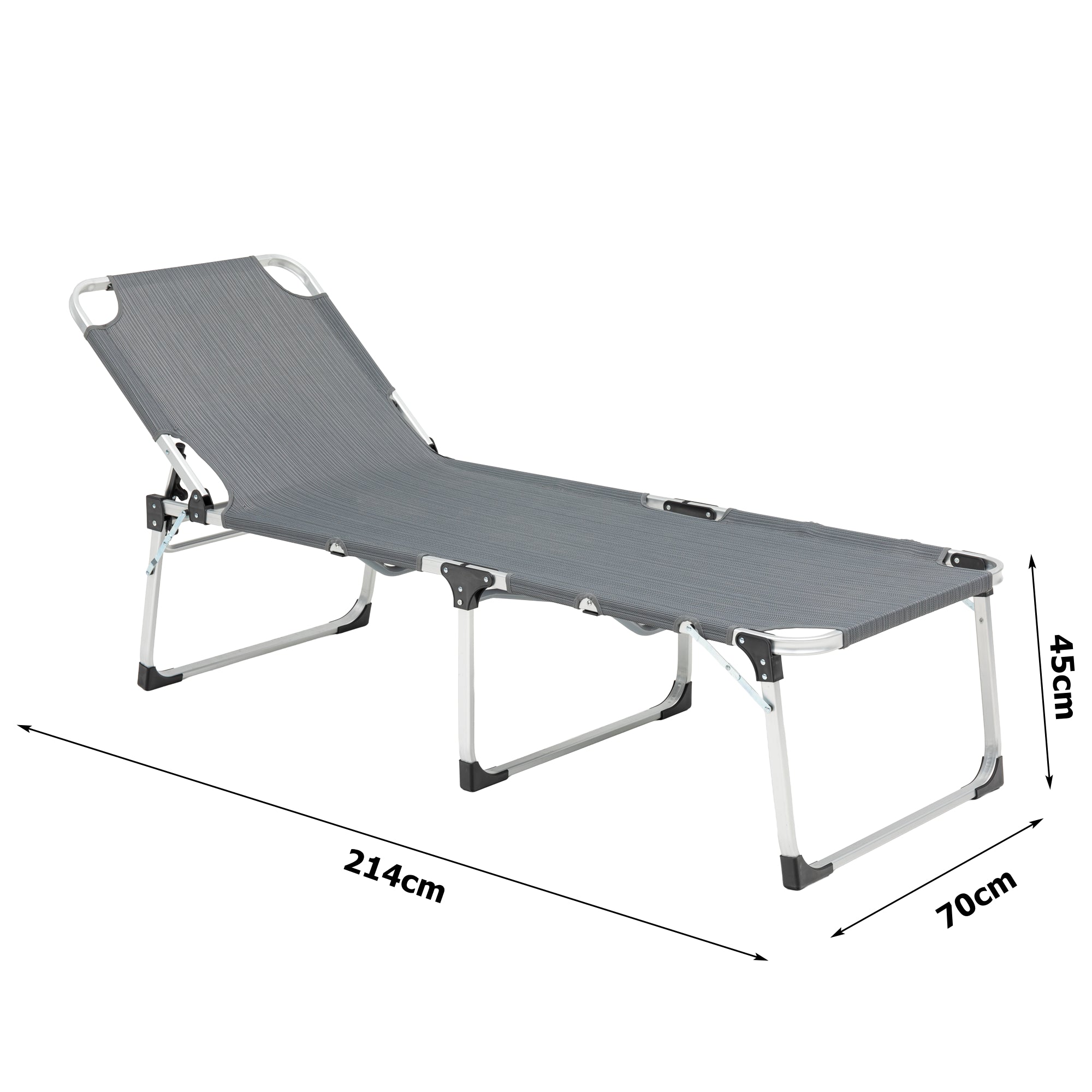 🌼FRÜHLINGS-ANGEBOT🌼 Aluminium Dreibeinliege De Luxe XL -extra hoher Einstieg 214x70x45cm - einfach verstaubar