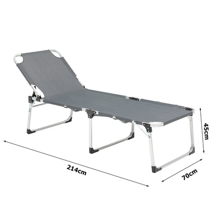 🌼FRÜHLINGS-ANGEBOT🌼 Aluminium Dreibeinliege De Luxe XL -extra hoher Einstieg 214x70x45cm - einfach verstaubar