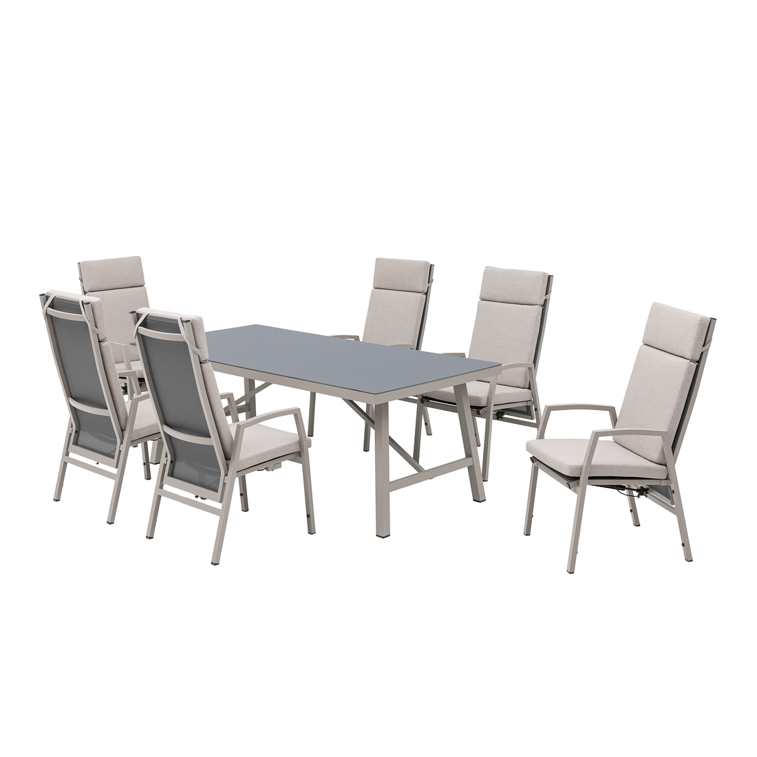 7tlg. Alu Dining Move Set Solaya (creme/ beige)