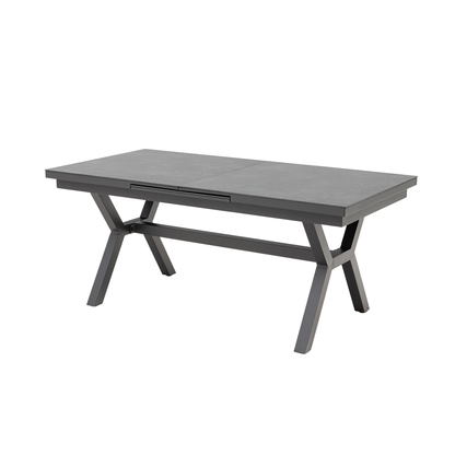 Aluminium Dining Ausziehtisch Phönix mit Sintered Stone Tischplatte 180/240x90x76cm