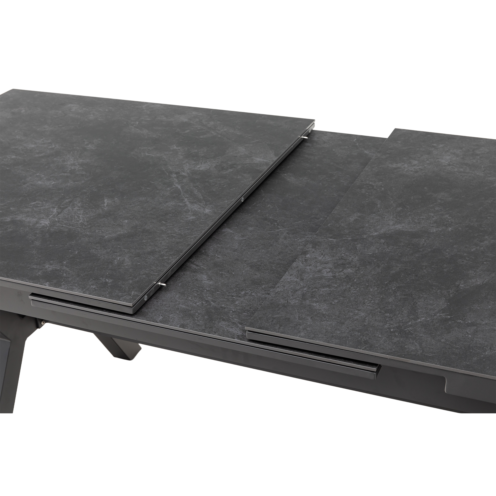 Aluminium Dining Ausziehtisch Phönix mit Sintered Stone Tischplatte 180/240x90x76cm