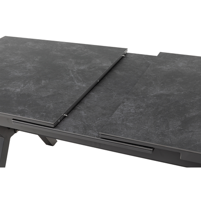 Aluminium Dining Ausziehtisch Phönix mit Sintered Stone Tischplatte 180/240x90x76cm