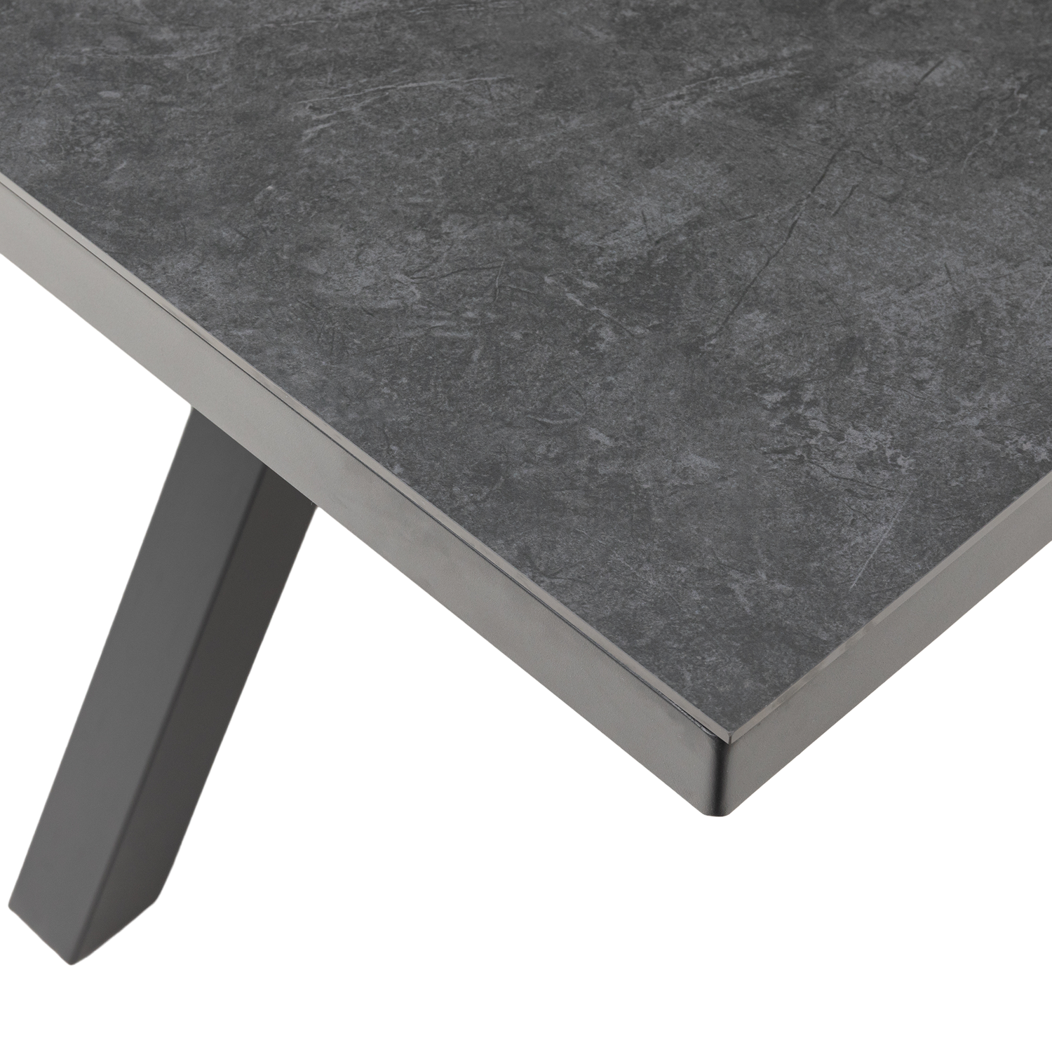 Aluminium Dining Ausziehtisch Phönix mit Sintered Stone Tischplatte 180/240x90x76cm