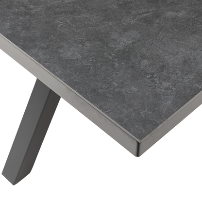 Aluminium Dining Ausziehtisch Phönix mit Sintered Stone Tischplatte 180/240x90x76cm