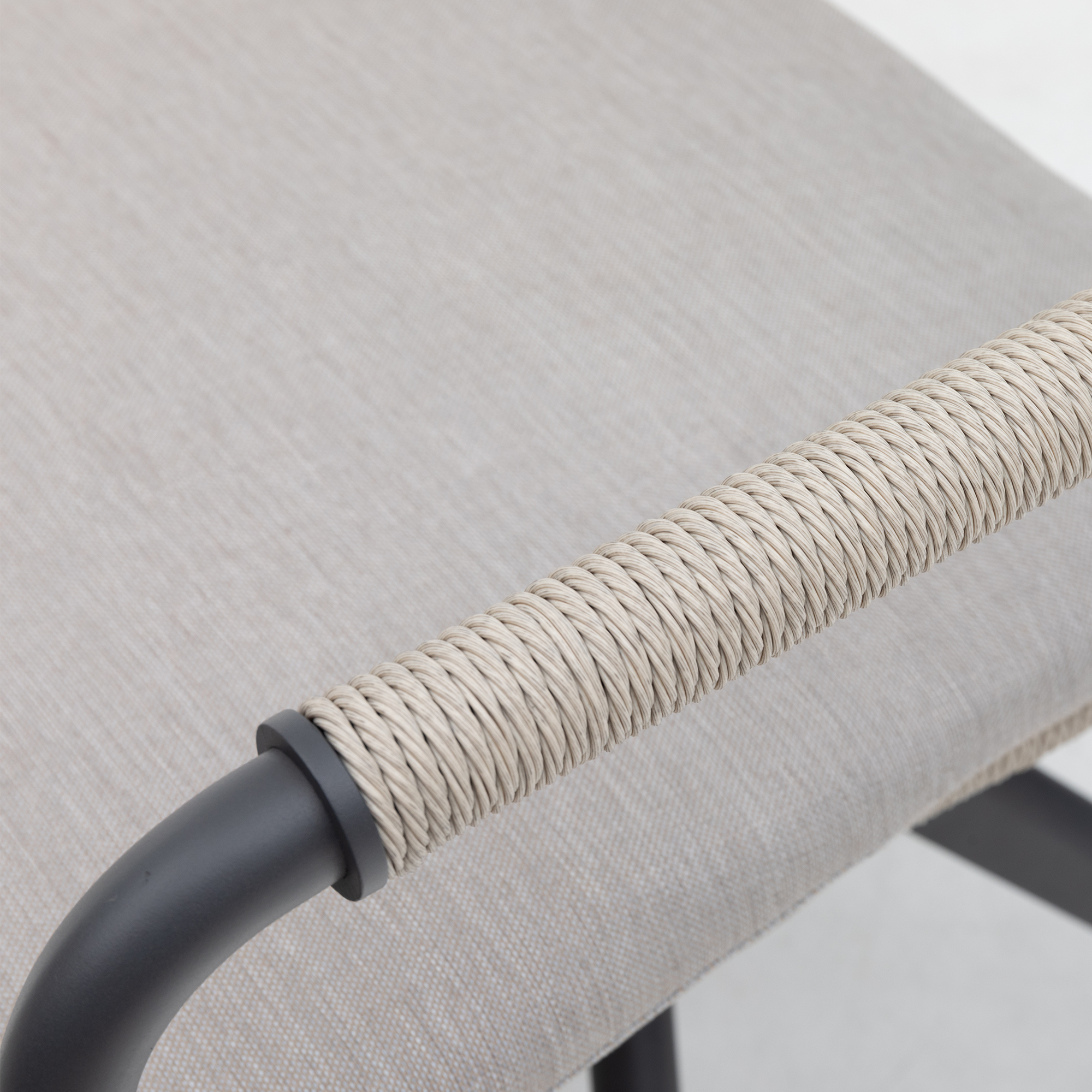 Aluminium / Polyrope Cord Drehsessel Corda (creme/beige)