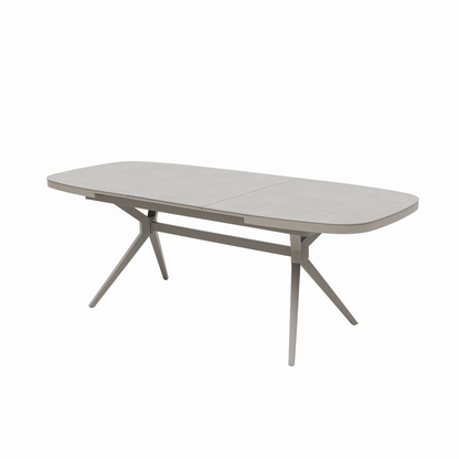 PREMIUM! 7-teiliges Dining Set AURORA / MADRI – Flexibel ausziehbar &amp; entspannt schwingen