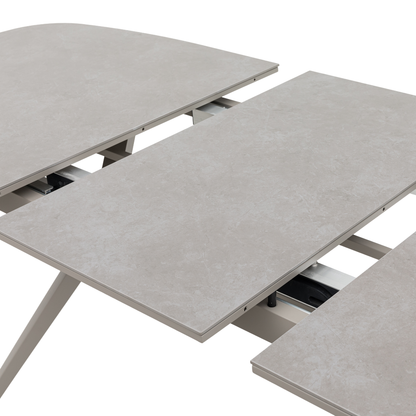 PREMIUM! 7-teiliges Dining Set AURORA / MADRI – Flexibel ausziehbar &amp; entspannt schwingen