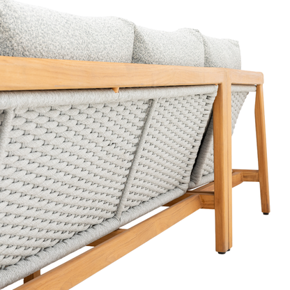 Inspired by nature! Ecklounge Set Granvia eine Kombination aus Alu Teakholz Rope und Olefin Stoff