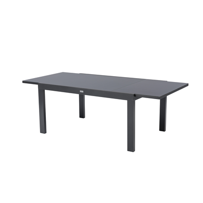 Aluminium Lounge -Ausziehtisch Tisch Torres 140/200x94x68cm anthrazit in trendiger Höhe ideal zum loungen