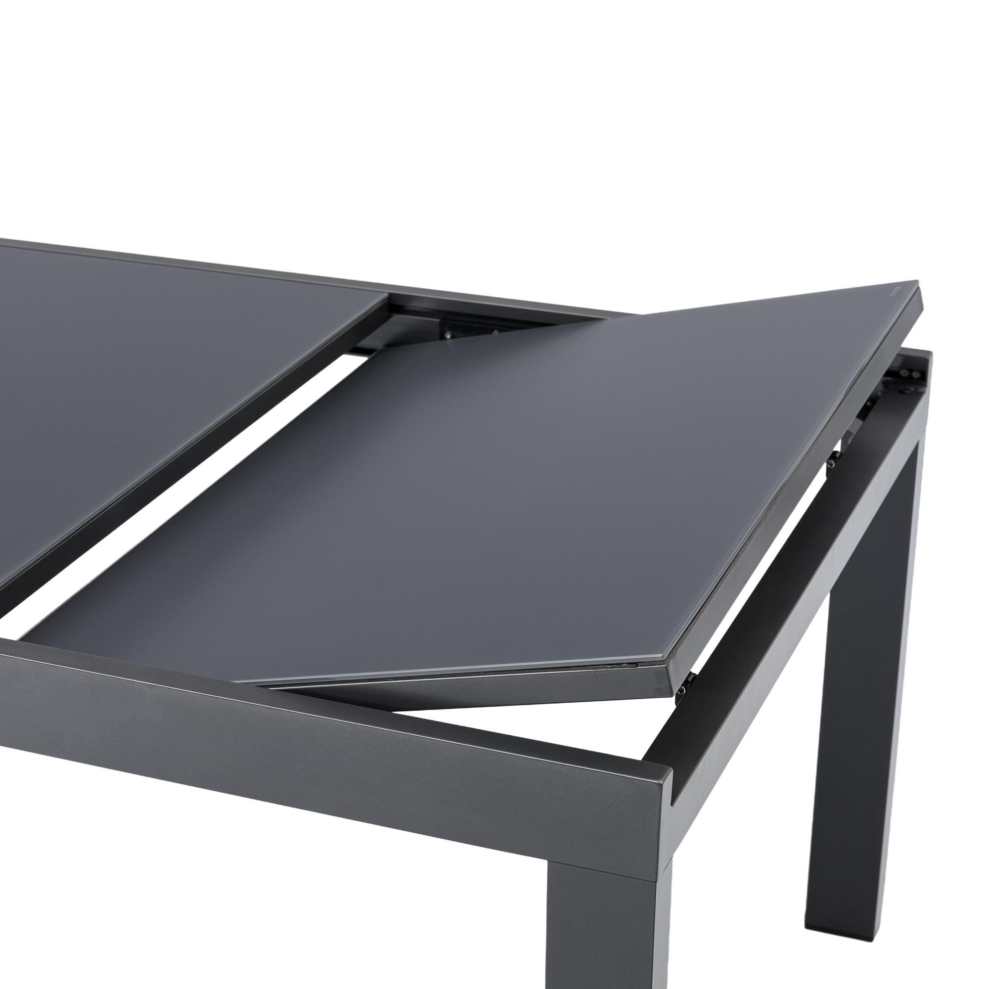 Aluminium Lounge -Ausziehtisch Tisch Torres 140/200x94x68cm anthrazit in trendiger Höhe ideal zum loungen