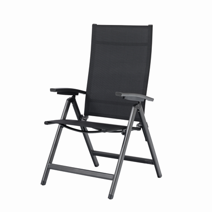 Premium Aluminium Klappsessel Avantage Dark Moon / mehrfach verstellbar anthrazit