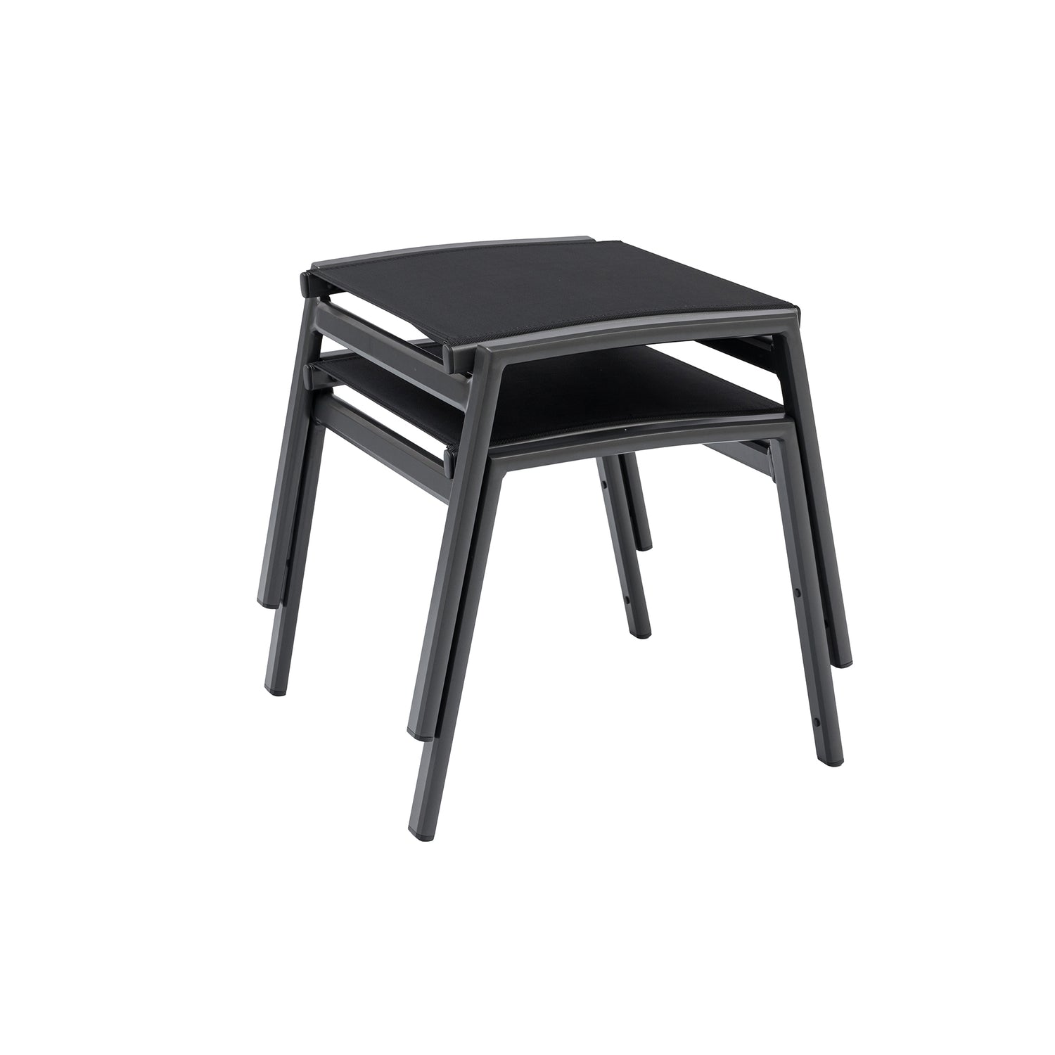 Aluminium / Sling Textilen Hocker Avantage Black Moon in anthrazit