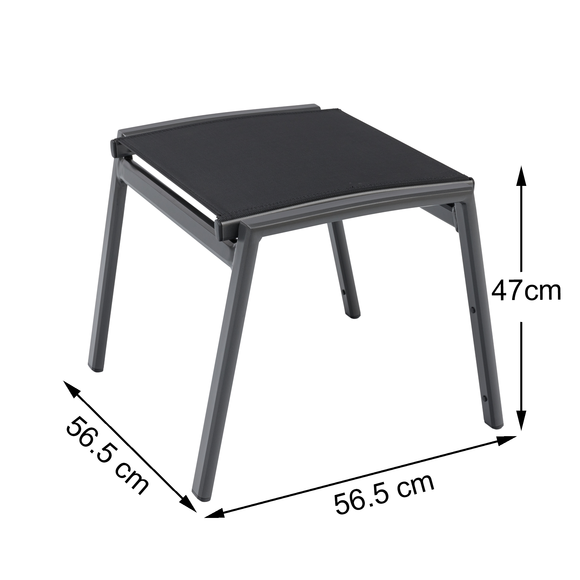 Aluminium / Sling Textilen Hocker Avantage Black Moon in anthrazit
