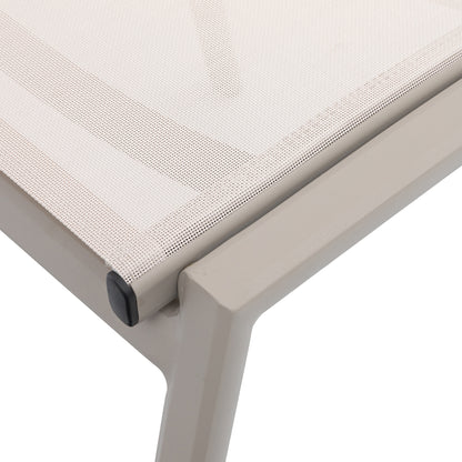 Aluminium / Sling-Textilen Hocker Avantage Moon (creme/beige)