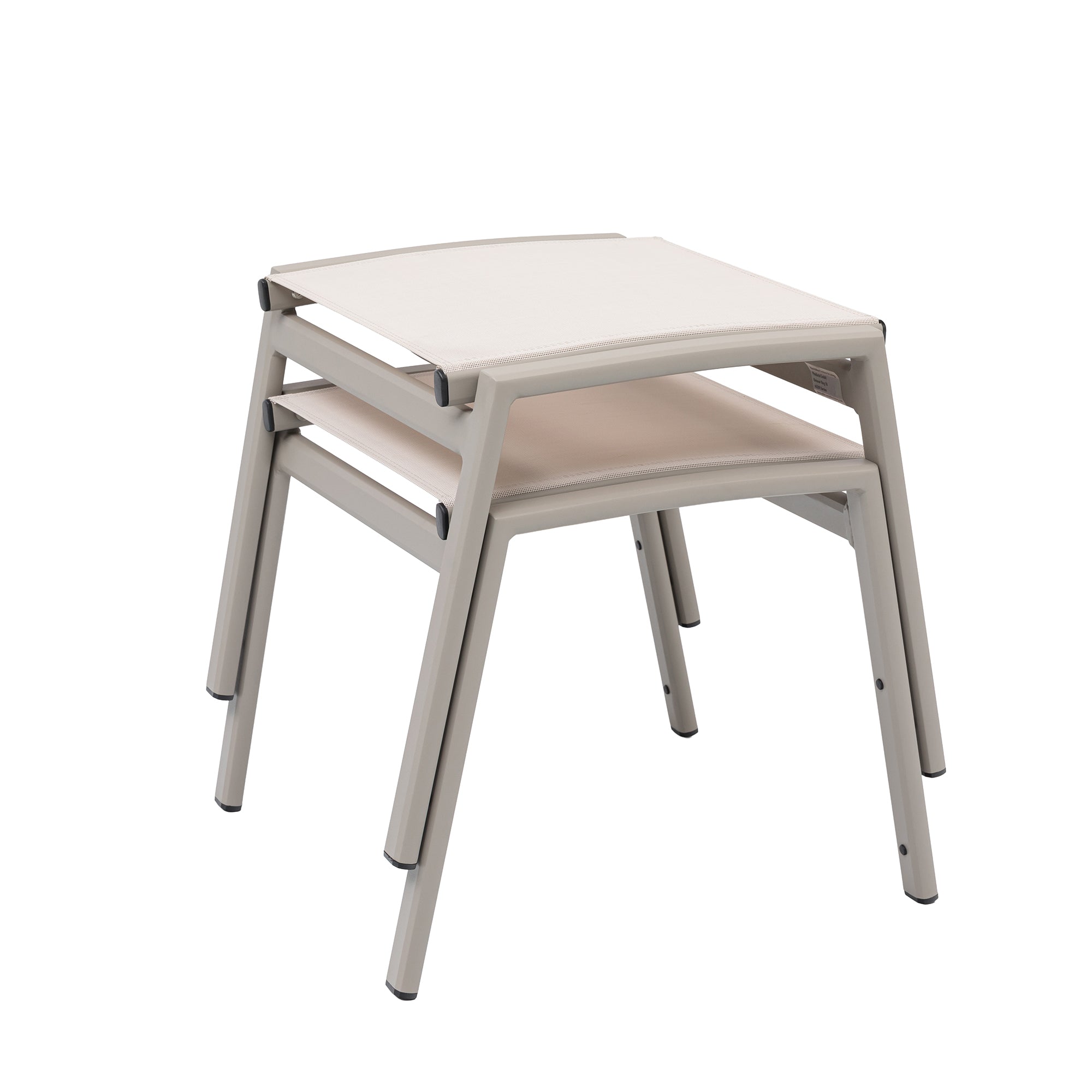 Aluminium / Sling-Textilen Hocker Avantage Moon (creme/beige)